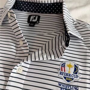 FootJoy Men's Navy and White Ryder Cup Whistling Straights Polo size Medium